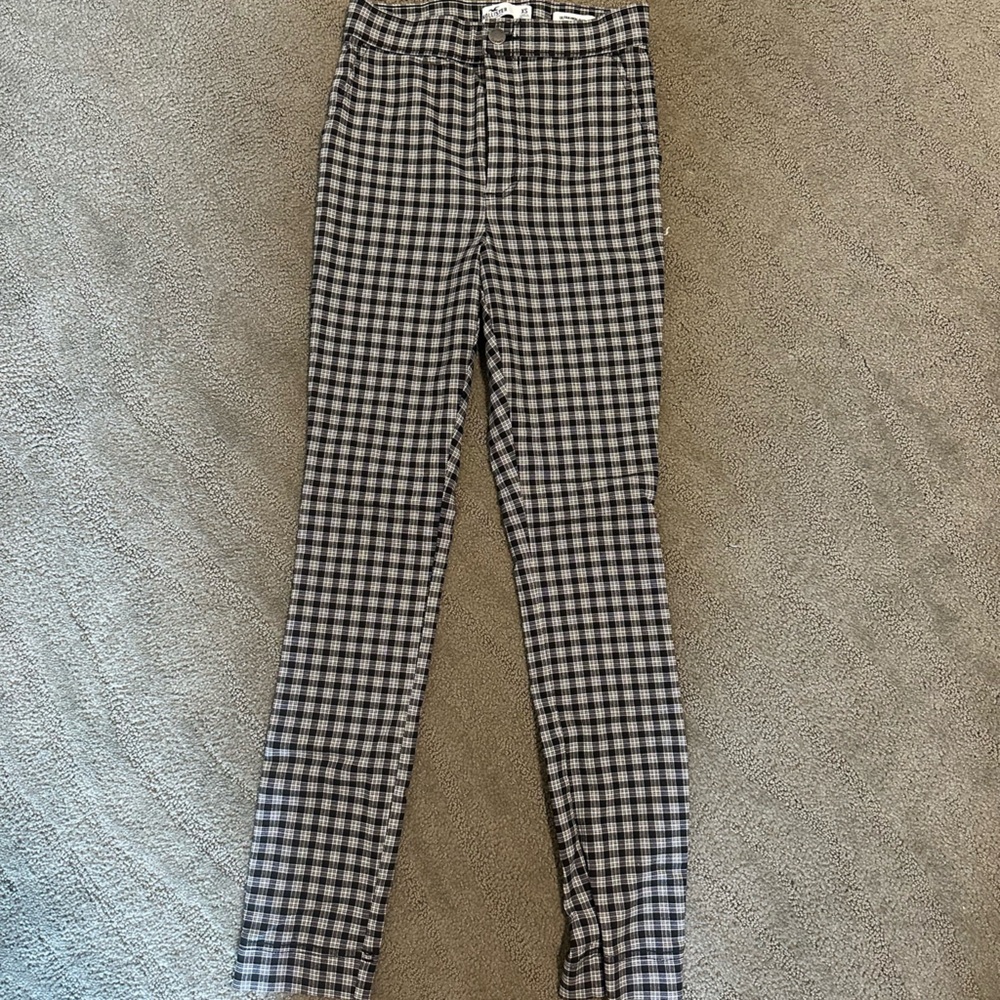 Patterned skinny dress pants